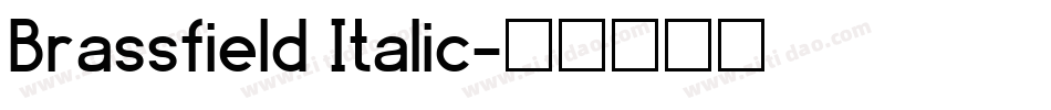 Brassfield Italic字体转换